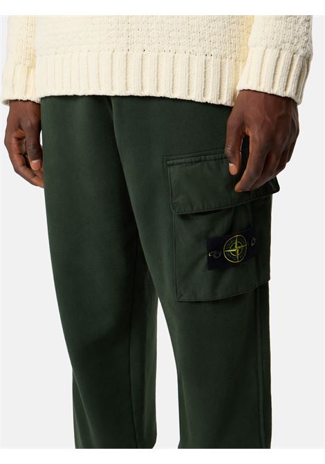 pantalone brushed organic cotton fleece uomo ginepro STONE ISLAND | K2S15 6200003 S0A20V005E